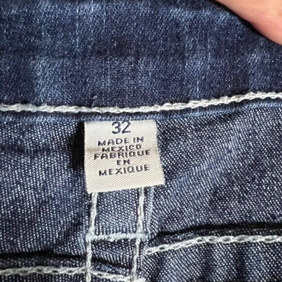 True Religion Jeans 32x29 Denim Legging Jegging White Stitch FLap Pocket - Picture 4 of 11